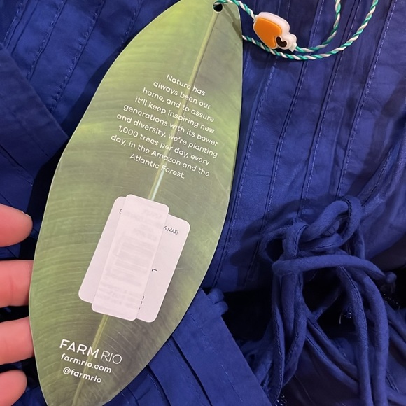 FARM Rio Sleeveless Square-Neck Lace Maxi Dress Sz L NWT - Picture 14 of 16